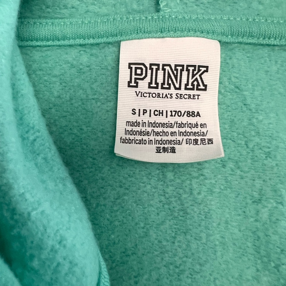 Like New Pink Victoria’s Secret Full Zip Hooded Sweatshirt - Picture 2 of 8